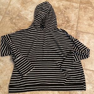 Caslon Long Sleeve Striped Top With Hood